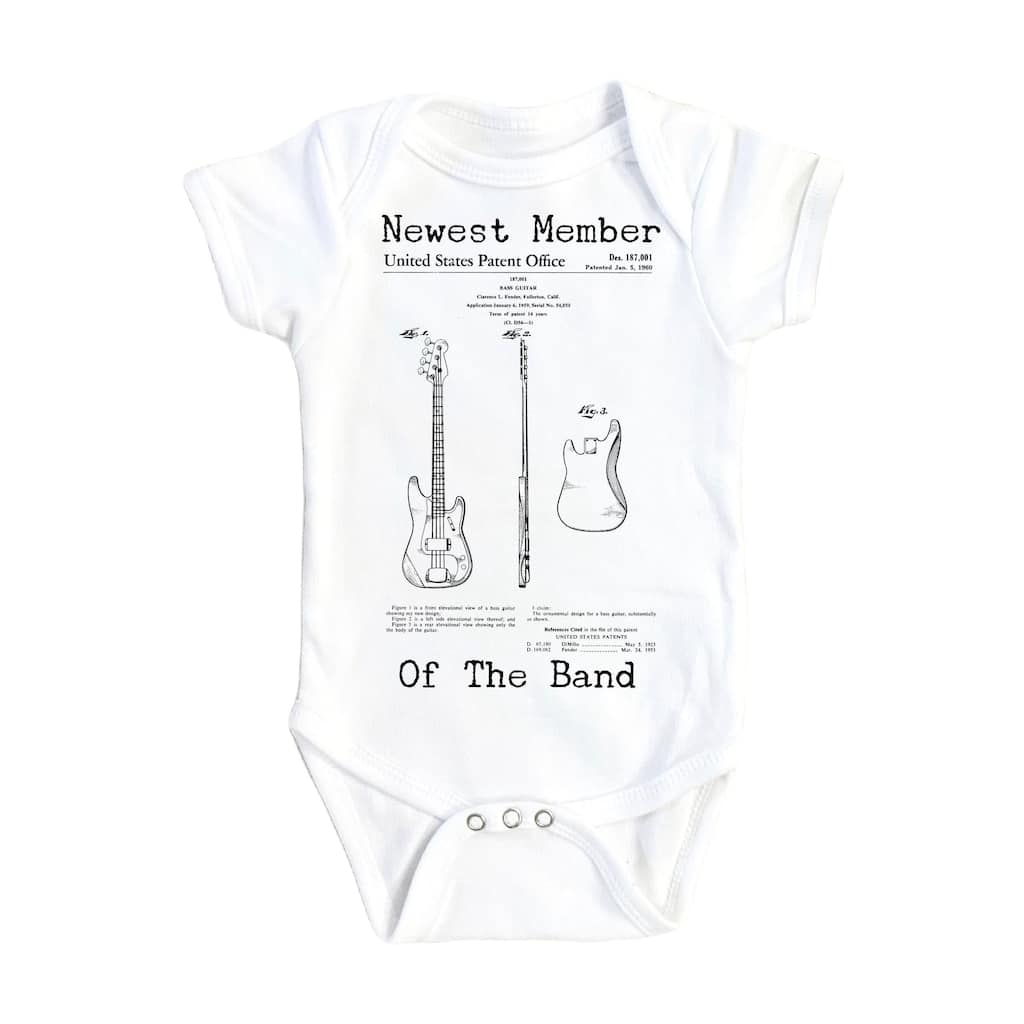 Rock Band Patent - Baby Boy Girl Clothes Infant Bodysuit Funny Cute Newborn