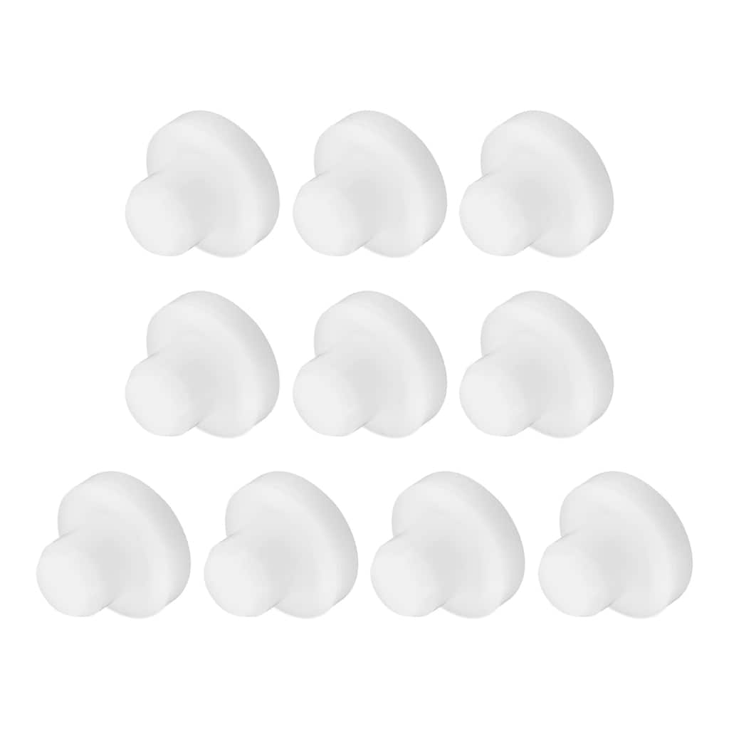 10PCS Silicone Plugs, Salt Shakers Solid Sealing Stopper, White