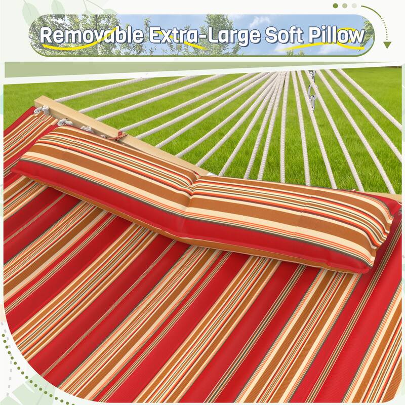 EROMMY Modern Portable Hammock, Hand-Woven Ropes, Anti-Tipping Design for Backyards, Beaches & Campsites