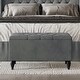 preview thumbnail 7 of 27, CraftPorch 2 Piece Bedroom Bench Set Velvet Wingback Upholstered Bed