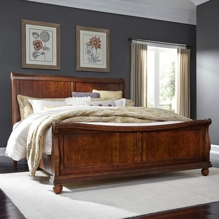 Rustic Traditions Sleigh Bed in Rustic Cherry - Bed Bath & Beyond - 9621395
