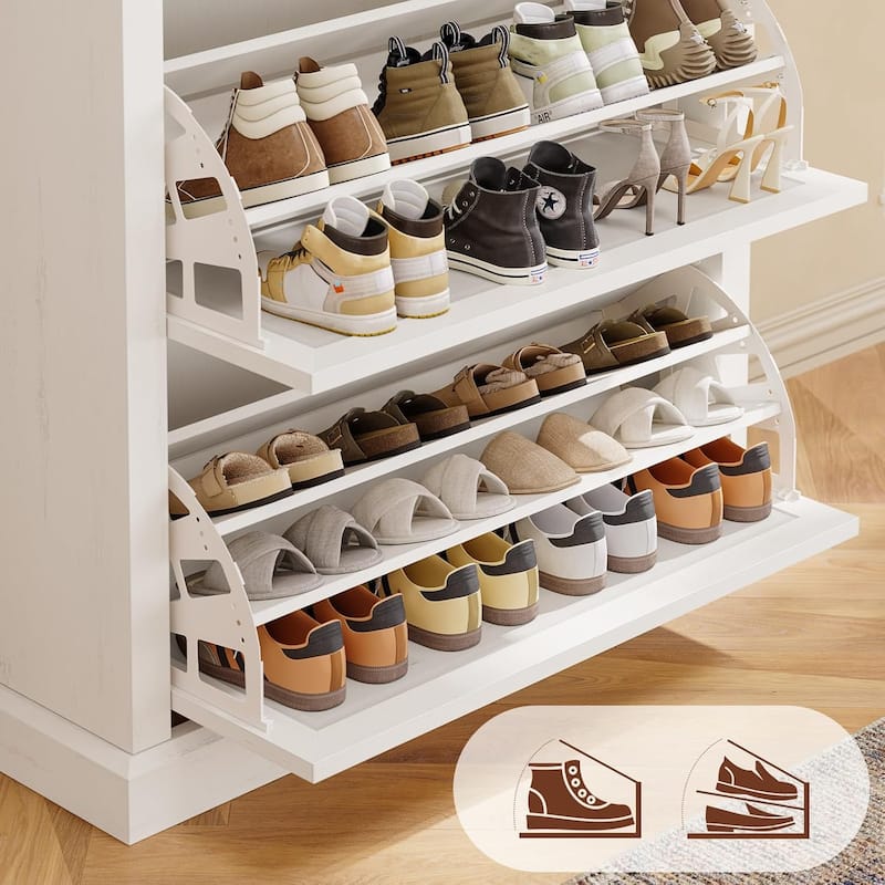 Shoe Storage Cabinet with Large Flip Drawers Shoe Rack Cabinet