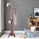 preview thumbnail 77 of 140, Tree-branch Rubberwood Freestanding Coat Rack with Hooks