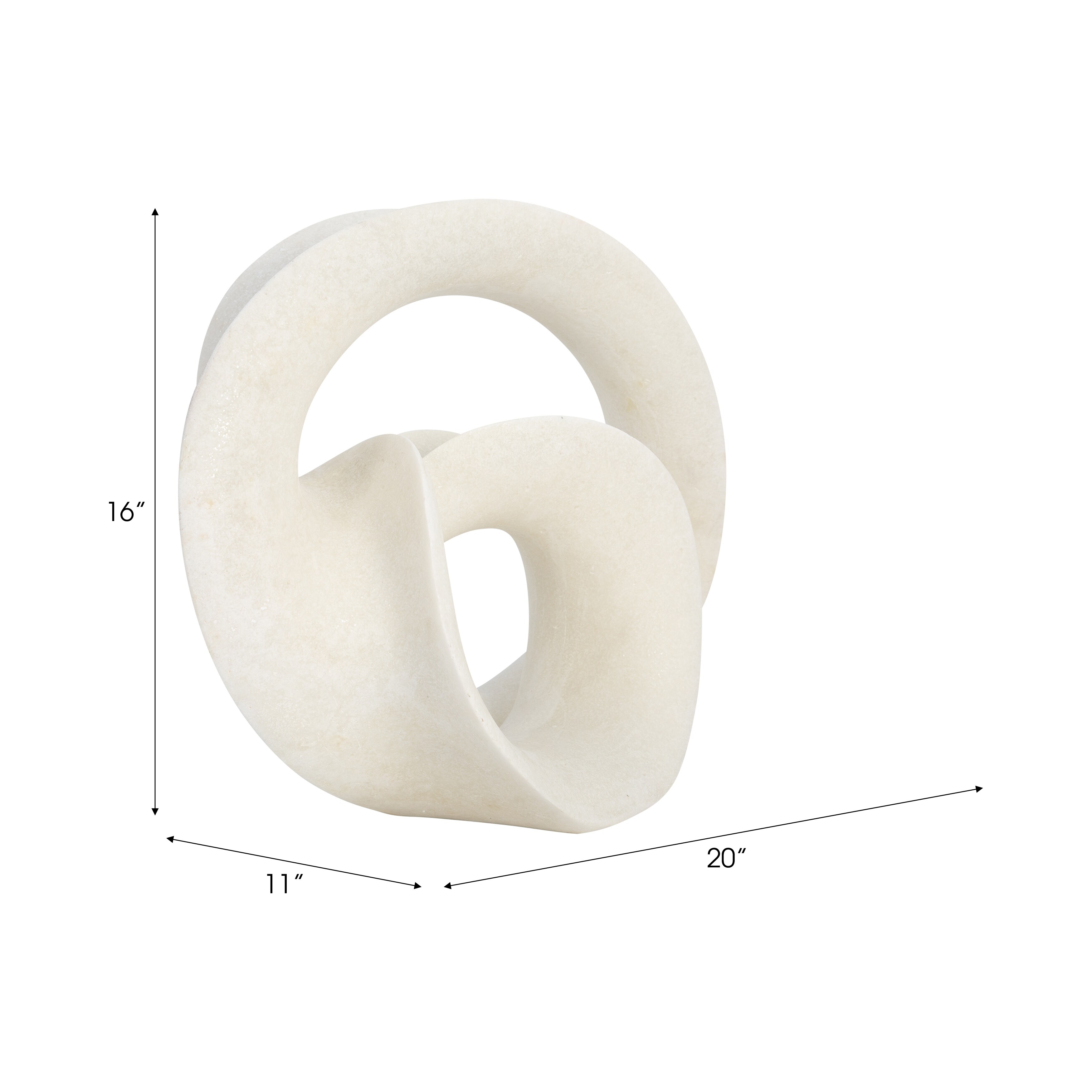 Sagebrook Home's 20-inch Quixotic Statuary - White Resin