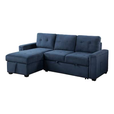 Scarlett Textured Fabric Sectional Sofa with Reversible Chaise