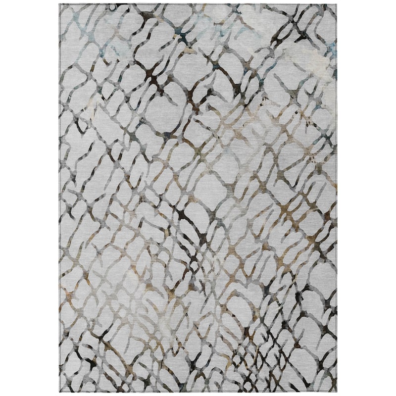 Machine Washable Indoor/ Outdoor Chantille Contemporary Rug