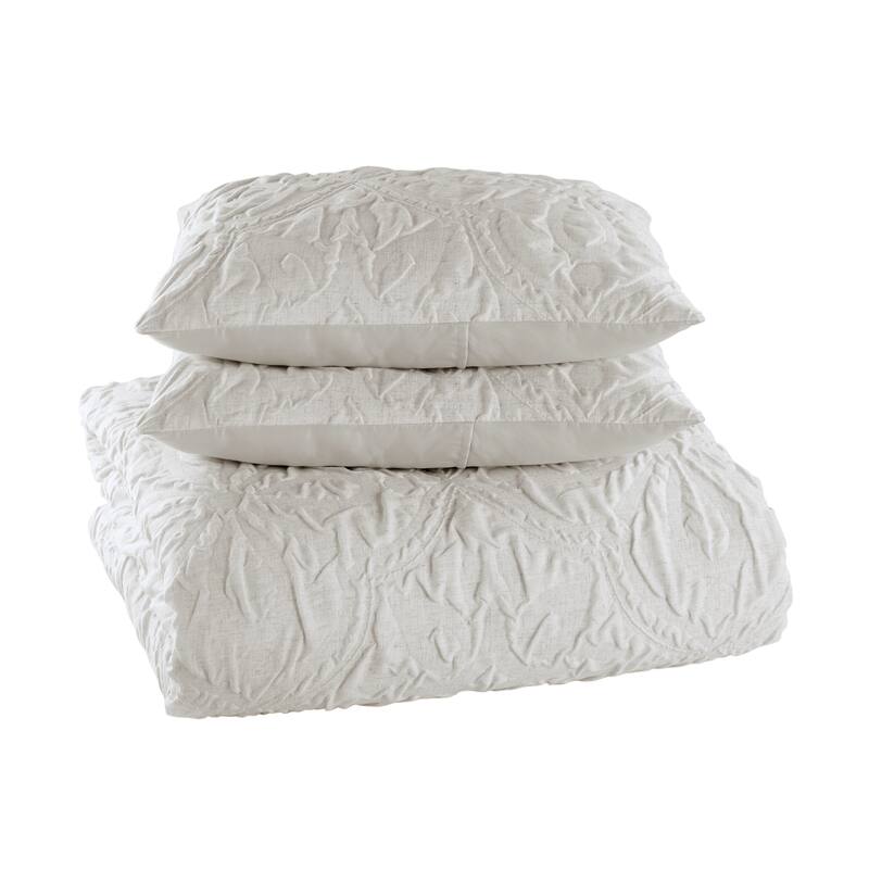 Porch & Den Roan Microsculpt 3-piece Comforter Set