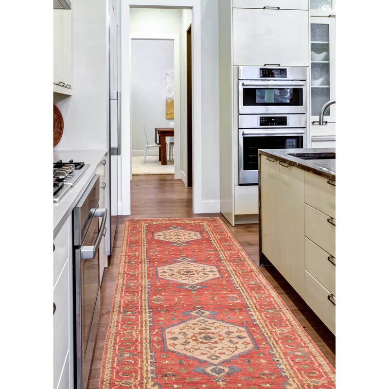 ECARPETGALLERY Hand-knotted Jules Serapi Red Wool Rug - 2'6 x 9'11