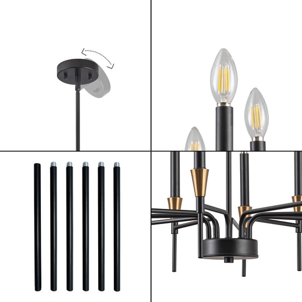 Candle Chandelier Metal Chandeliers Black Farmhouse Chandelier E12 On Sale Bed Bath Beyond 39673967