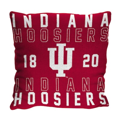 NCAA Indiana Hoosiers 20 Inch Stacked 20 Inch Pillow