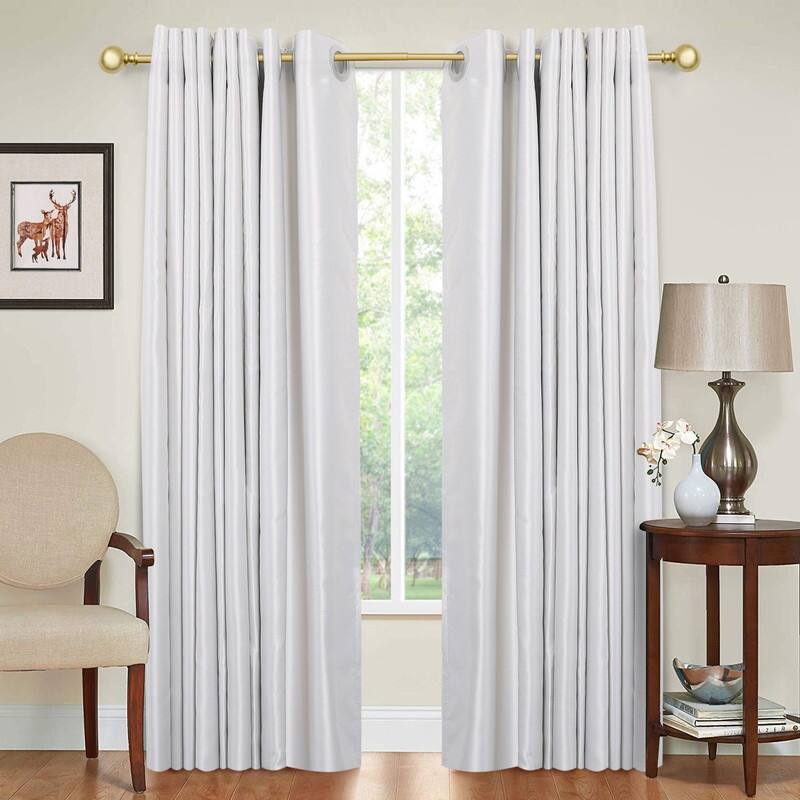 UTOPIA ALLEY 3/4 Inch Curtain Rod - Curtain Rods For Windows, Adjustable Drapery Rod