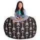 preview thumbnail 156 of 187, Kids Bean Bag Chair Cover Stuffed Animal Storage or Toy Organizer 48 Inch Extra Large - Canvas White Arrows on Gray