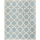preview thumbnail 5 of 155, SAFAVIEH Handmade Chatham Clemma Modern Moroccan Wool Rug 10' x 14' - Blue/Ivory - Rectangle