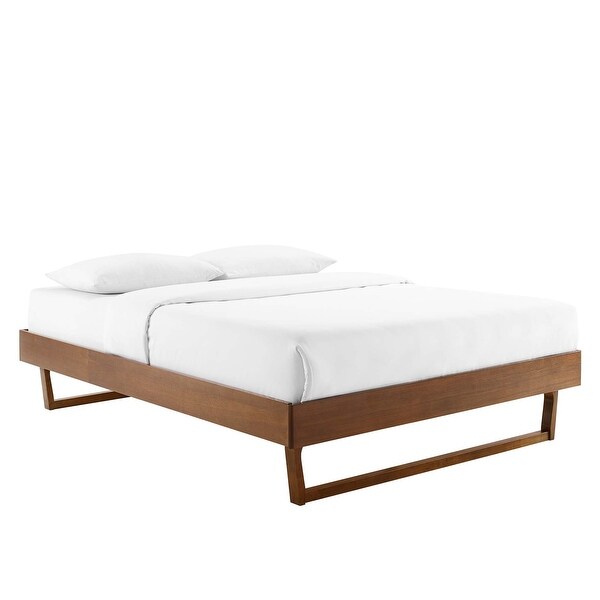 ビリービーブラウン Billie Full Wood Platform Bed Frame - On Sale - Bed Bath