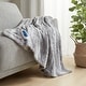 preview thumbnail 45 of 62, Beautyrest Marselle Oversized Faux Fur Heated Throw Grey