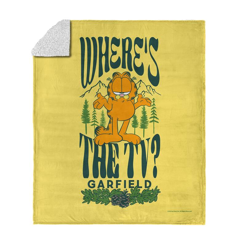 Nickelodeon Garfield Silk Touch Sherpa Throw Blanket