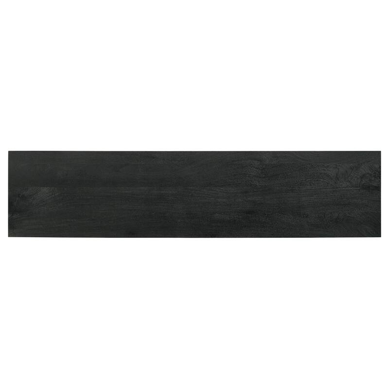 Marsden 2-Door Mango Wood 70" TV Stand Charcoal Black