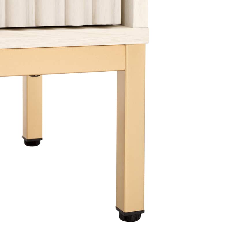SAFAVIEH Lylia 4-Door Entertainment Media Stand (Fits up to 65" Flatscreen TV) - 60.8 in. x 17.7 in. x 24.6 in.