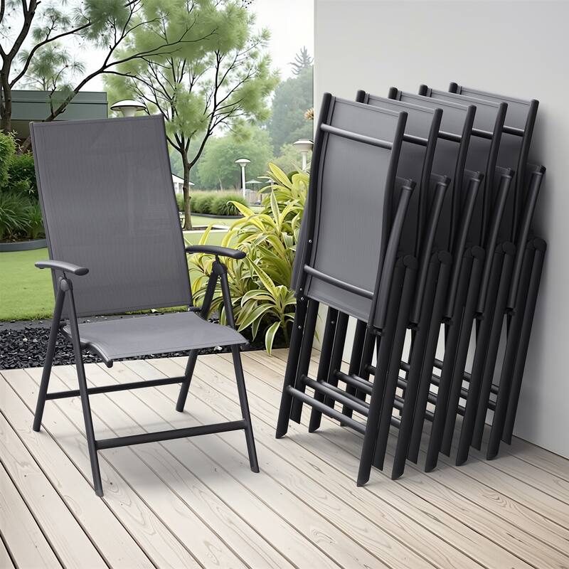 Pellebant Outdoor Durable Adjustable Reclining Folding Chair