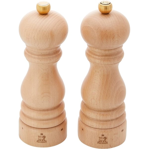 Peugeot 2/23386 Paris U'Select 7-Inch Salt and Pepper Mill Set, Natural