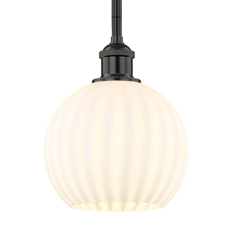 Innovations Lighting 616-1S 10 8 White Venetian Pendant White Venetian - Matte Black