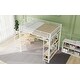 preview thumbnail 34 of 34, Full Size Metal Loft Bed with Small Wardrobe, L-shaped Built-in Desk, Storage Shelves & Storage Staircase, No Box Spring Needed