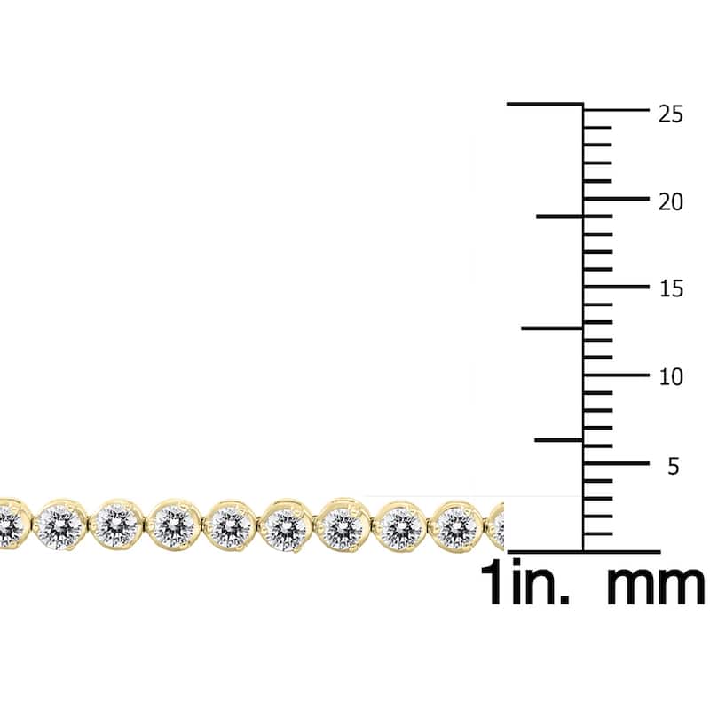 Marquee 7 Carat TW Classic Diamond Tennis Bracelet in 14K Yellow Gold