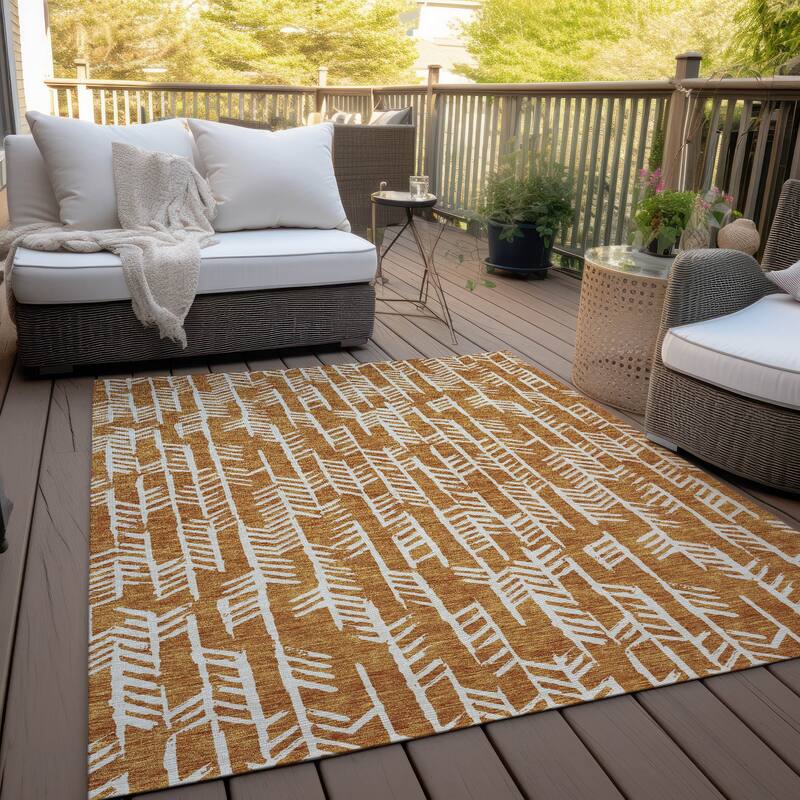 Machine Washable Indoor/ Outdoor Chantille Modern Arrows Rug