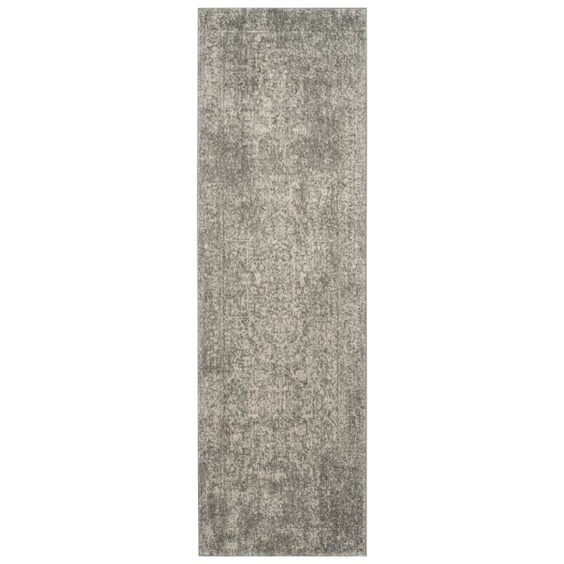 SAFAVIEH Evoke Quinn Vintage Distressed Rug - 2'2" x 9' Runner - Silver/Ivory