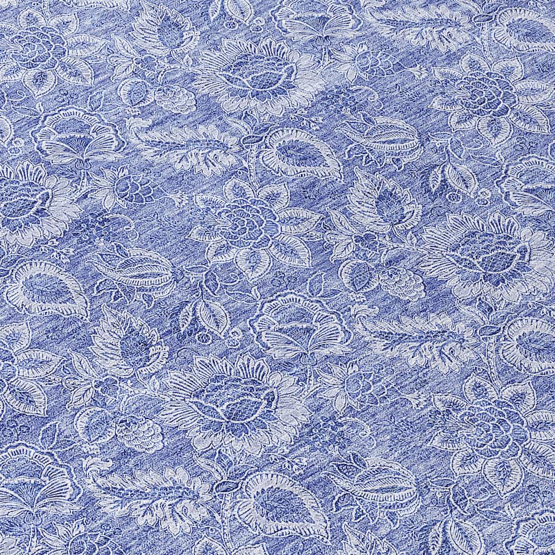 Machine Washable Indoor/ Outdoor Chantille Floral Rug