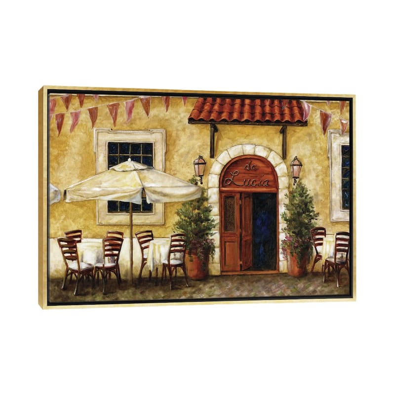 iCanvas "Cafe XIV" by Malenda Trick Framed Canvas Print - Gold - 26x40