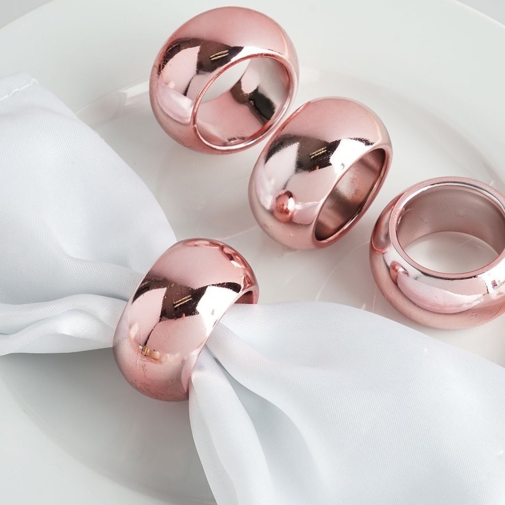 Napkin rings hotsell rose gold