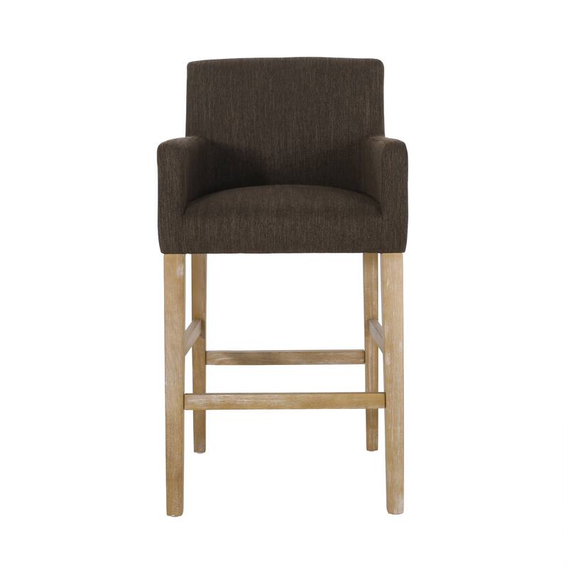 Modern 30" Bar Stools with Padded Seat Backrest, Solid Wood Frame for Dining Room Living Room and Bar Counter