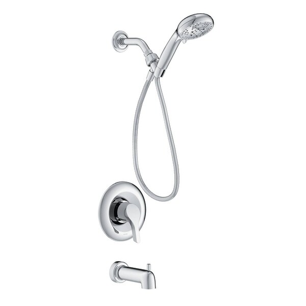 Moen 82733 Posi-Temp Pressure Balanced Tub and Shower Trim with 2.5 GPM Hand Shower, Hose and Tub Spout from the Danika
