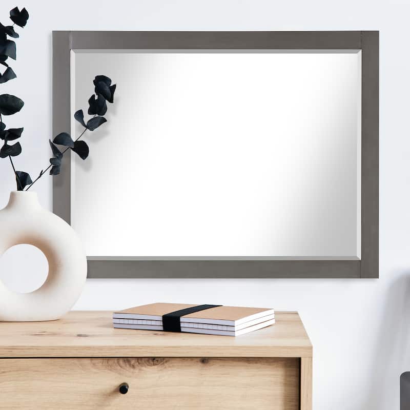 Altair Ivy Rectangular Bathroom Wood Framed Wall Mirror