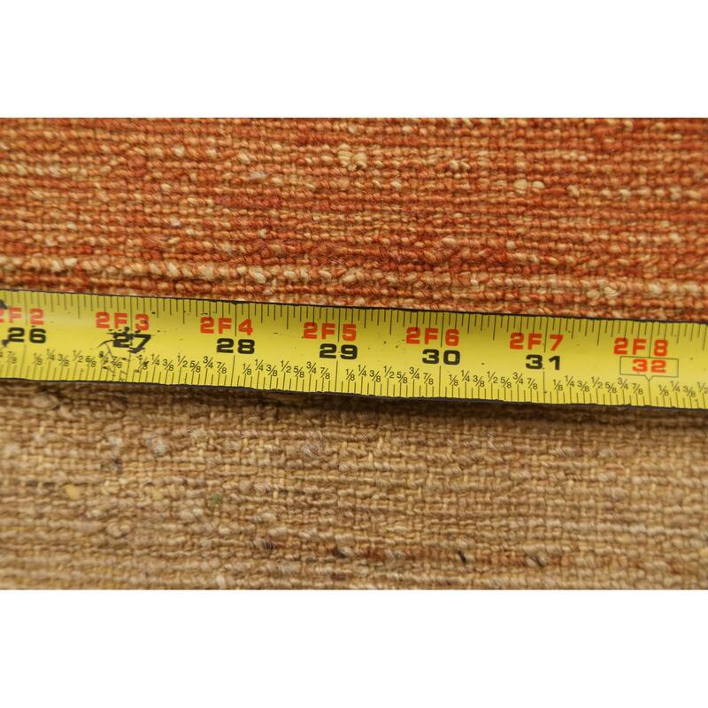 Wool Contemporary Striped Gabbeh Kashkoli Area Rug Hand-knotted Carpet - 2'6" x 4'0"