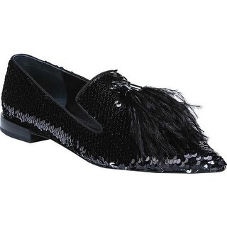 silver sequin loafers