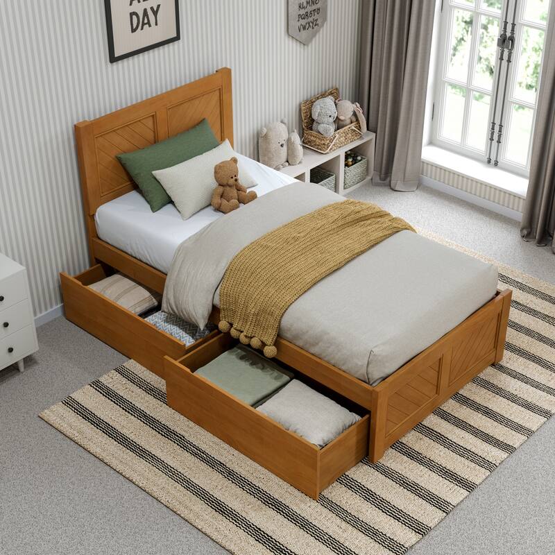 Canyon Platform Bed with Matching Footboard & Storage Drawers