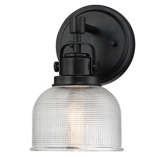 24 in. 3-Light Black Bathroom Vanity Light with Clear Prismatic Glass Shade