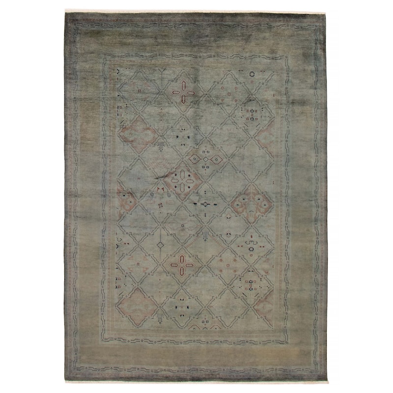 ECARPETGALLERY Hand-knotted Vibrance Grey Wool Rug - 5'11 x 8'5 - Grey - 5'11 x 8'5