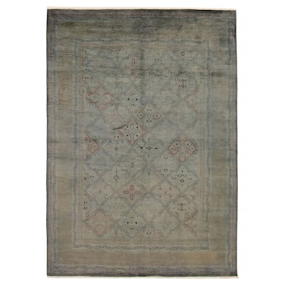 ECARPETGALLERY Hand-knotted Vibrance Grey Wool Rug - 5'11 x 8'5