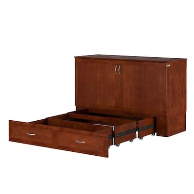 Murphy Bed Chest with Mattress & Charging - Space Saving Folding Bed