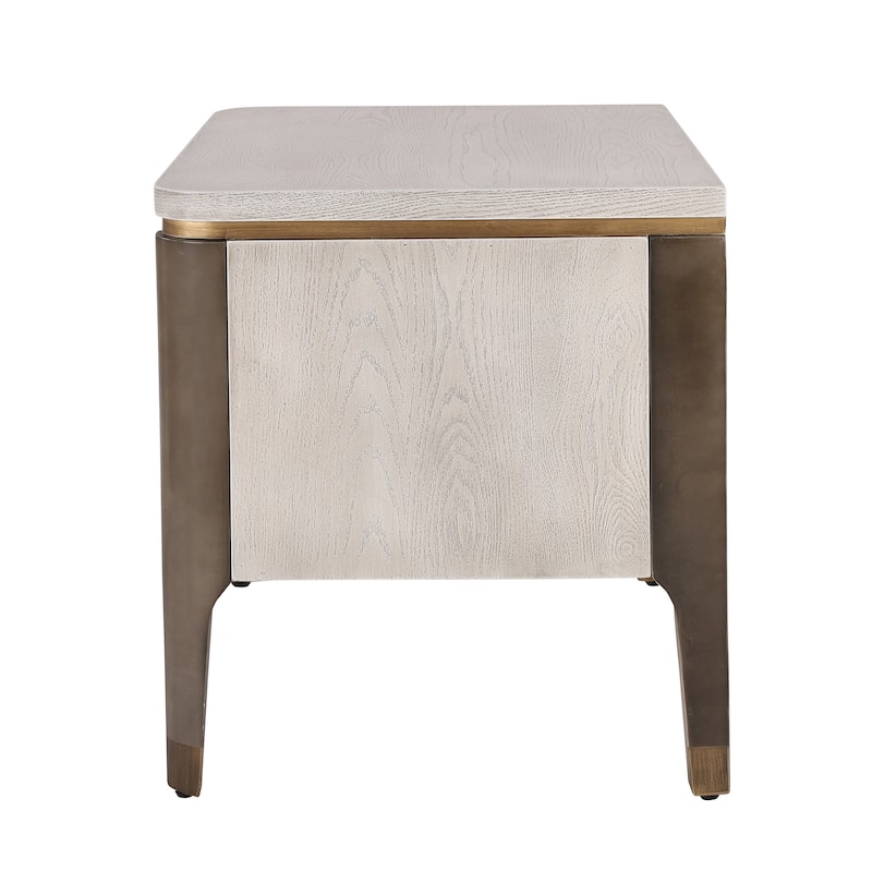 Christopher Knight Home- Johnson Wood Nightstand with 2 Storage Drawer