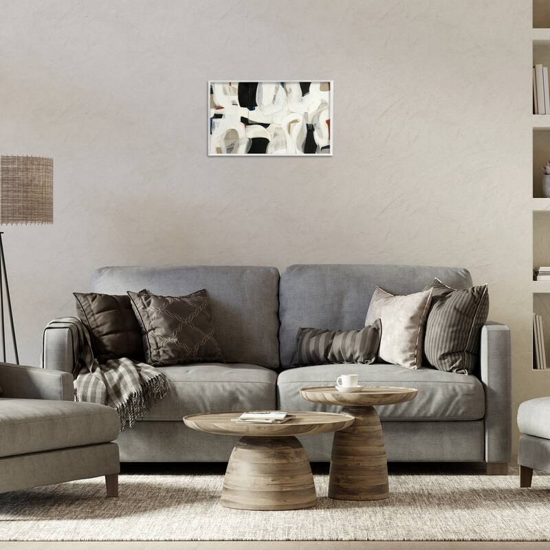 Stupell Dynamic Earthy Shapes Framed Giclee Art Design By Kippi Leonard