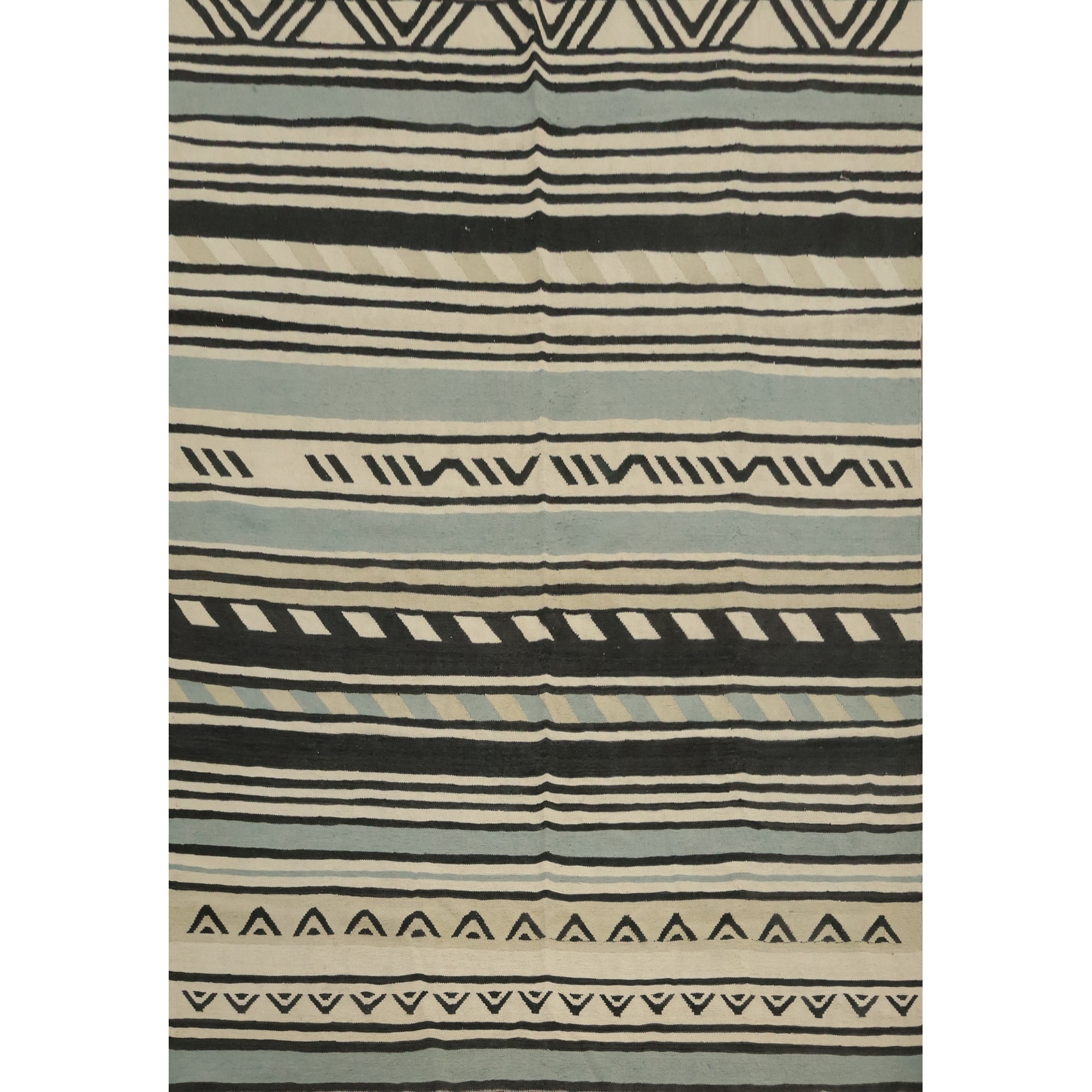 Hand Woven Oriental 100% Wool Carpet Southwestern Tribal Multi-Colored Kilim Area Rug - 10' 0'' X 8' 3''