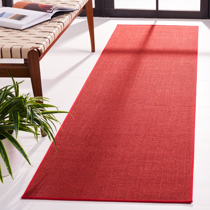 Martha Stewart by SAFAVIEH Klarita Sisal & Jute Area Rug - 2'3" x 8' Runner - Red