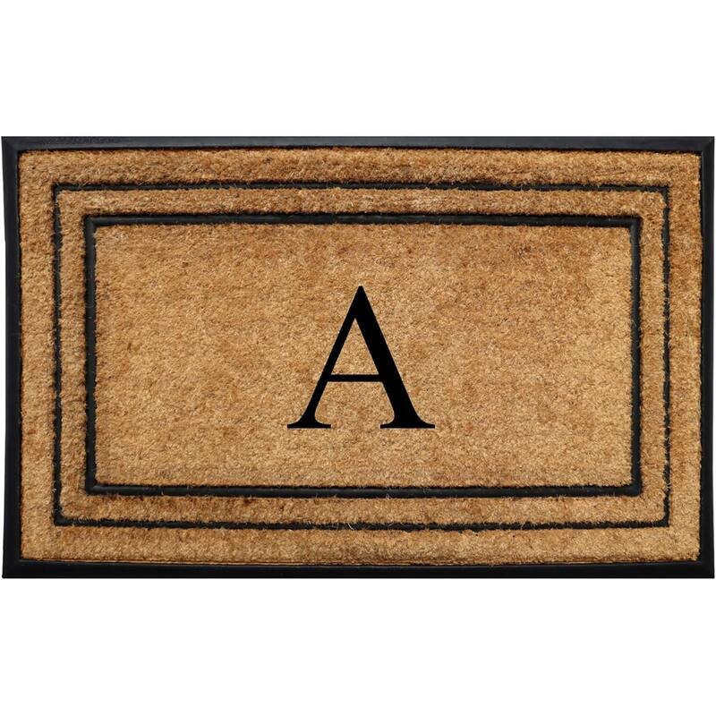 A1HC Natural Coir & Rubber Door Mat, Heavy Duty, Dirt Trapping, Long-Lasting Entrance Doormats,Thick & Durable Outdoor Entry Mat - 18" X 32" - A
