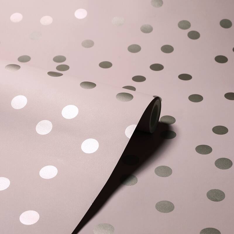 Arthouse Priscella Blush Polka Dot Wallpaper