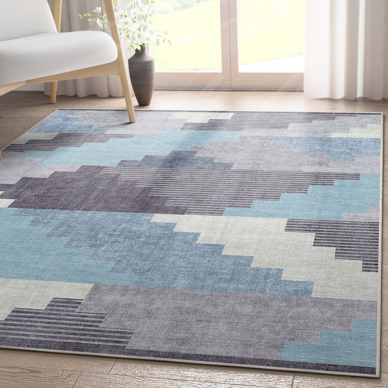 Well Woven Apollo Portsmouth Southwestern Machine Washable Area Rug