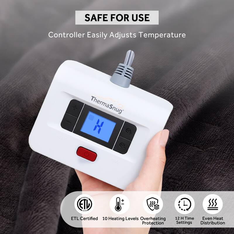 Heated Blanket Electric Throw Fast Heating Ultra Soft Warm Flannel